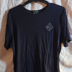 **Ralph Lauren* Embellished* Monogram* Short Sleeve *Navy Blue Shirt * Size 3X**